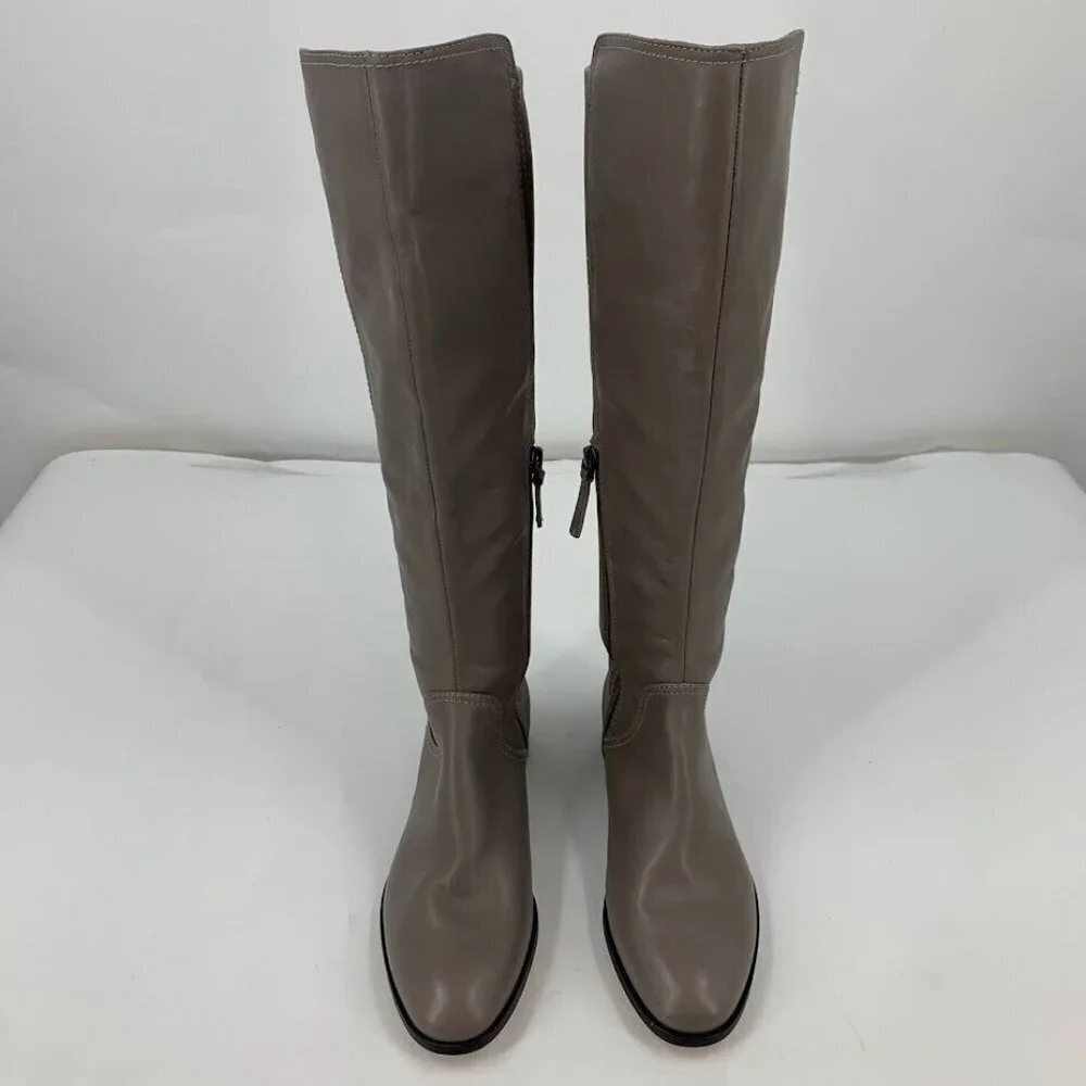 Louise et Cie Women's Lo-Verdi-R Round Toe Low Heel Leather Knee High Boots SZ 6